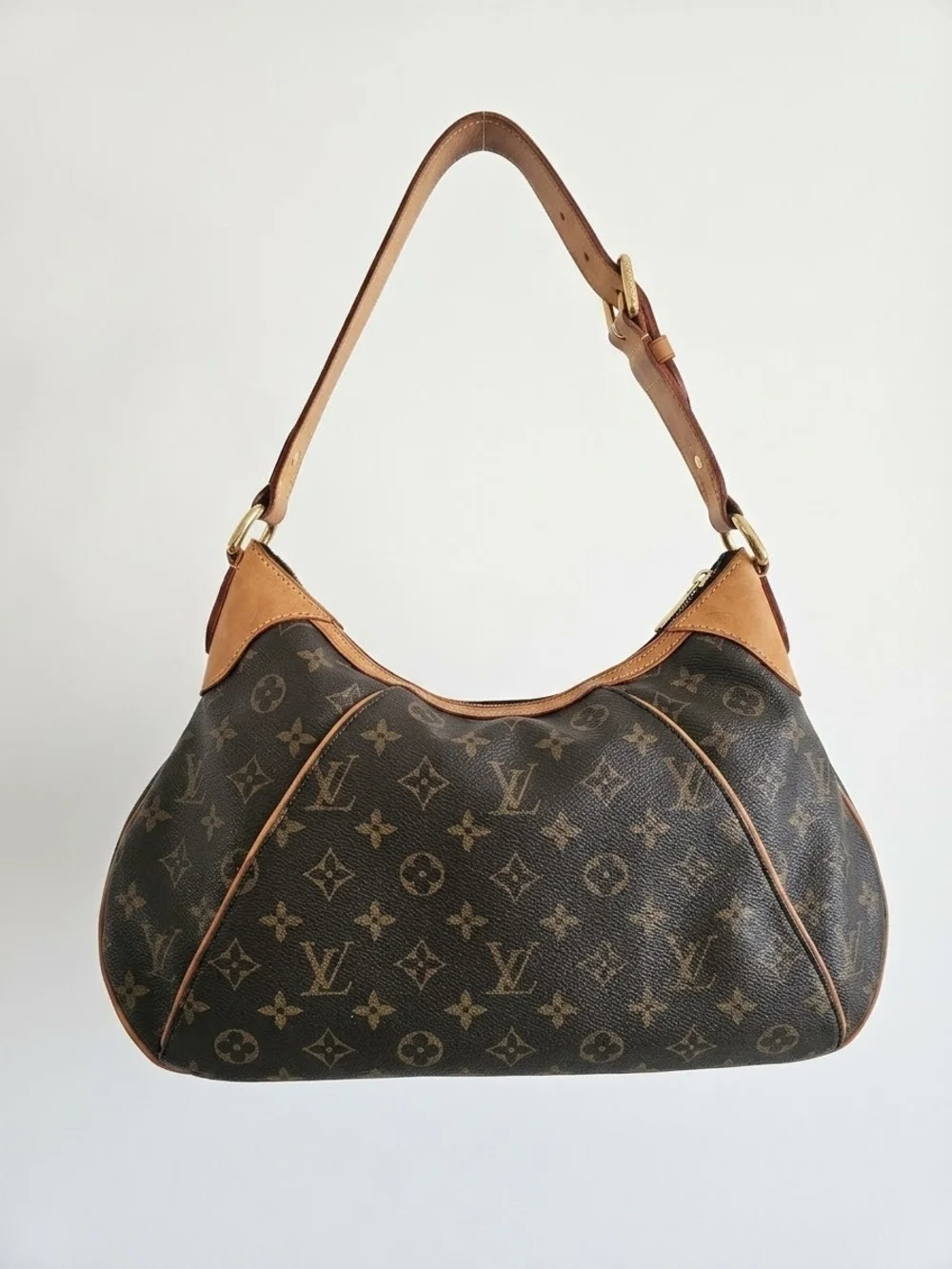 Louis Vuitton Thames GM Brown Monogram Canvas Hobo Bag